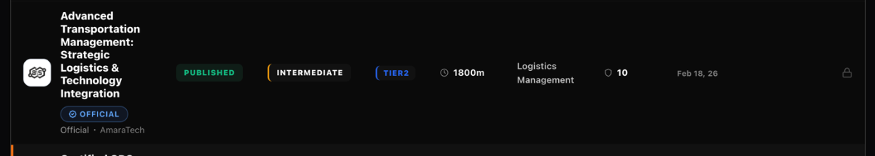 AmaraTech Catalog Courses