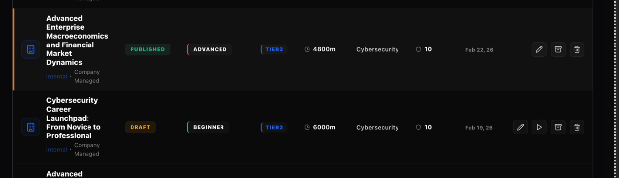 Your Company Courses