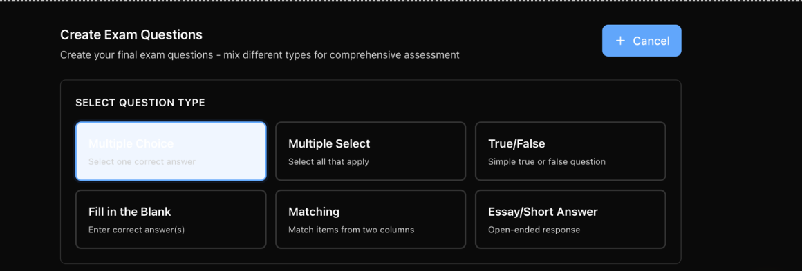 Step 3 — Exam Settings