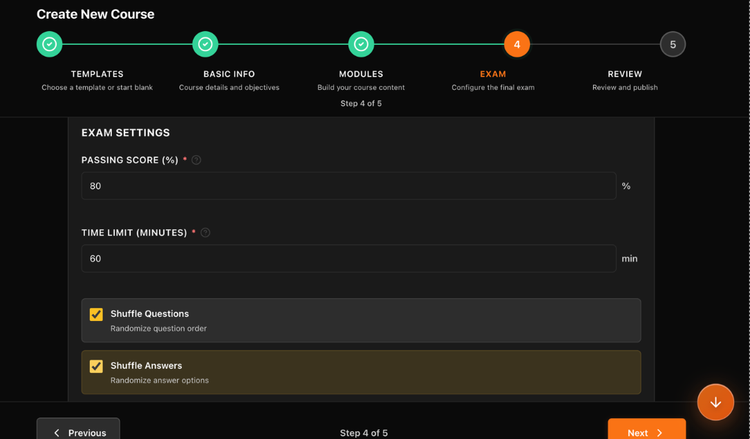 Step 3 — Certificate Template