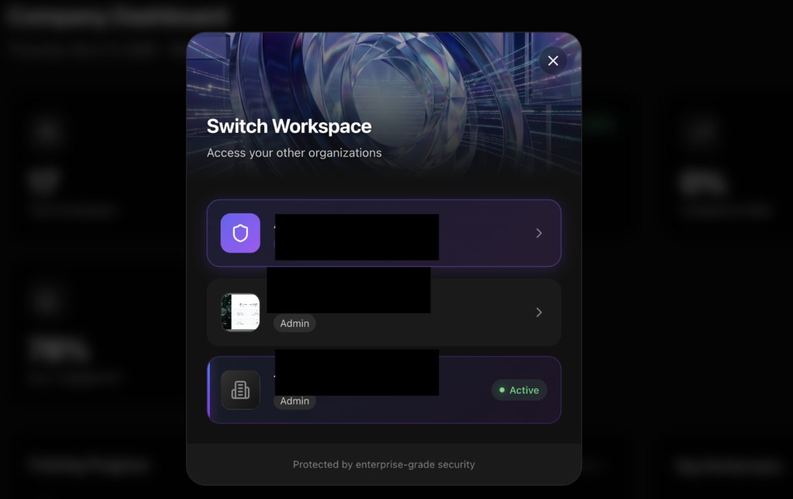 Company Switcher Modal