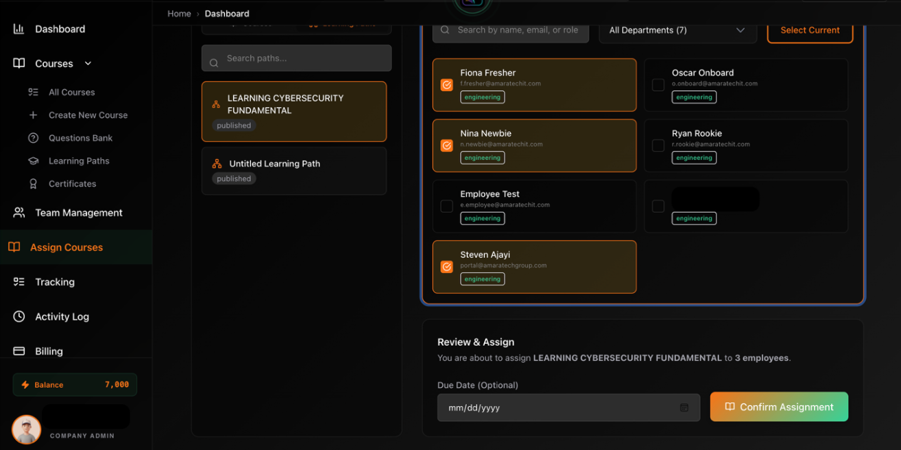 Bulk Assign — Confirmation