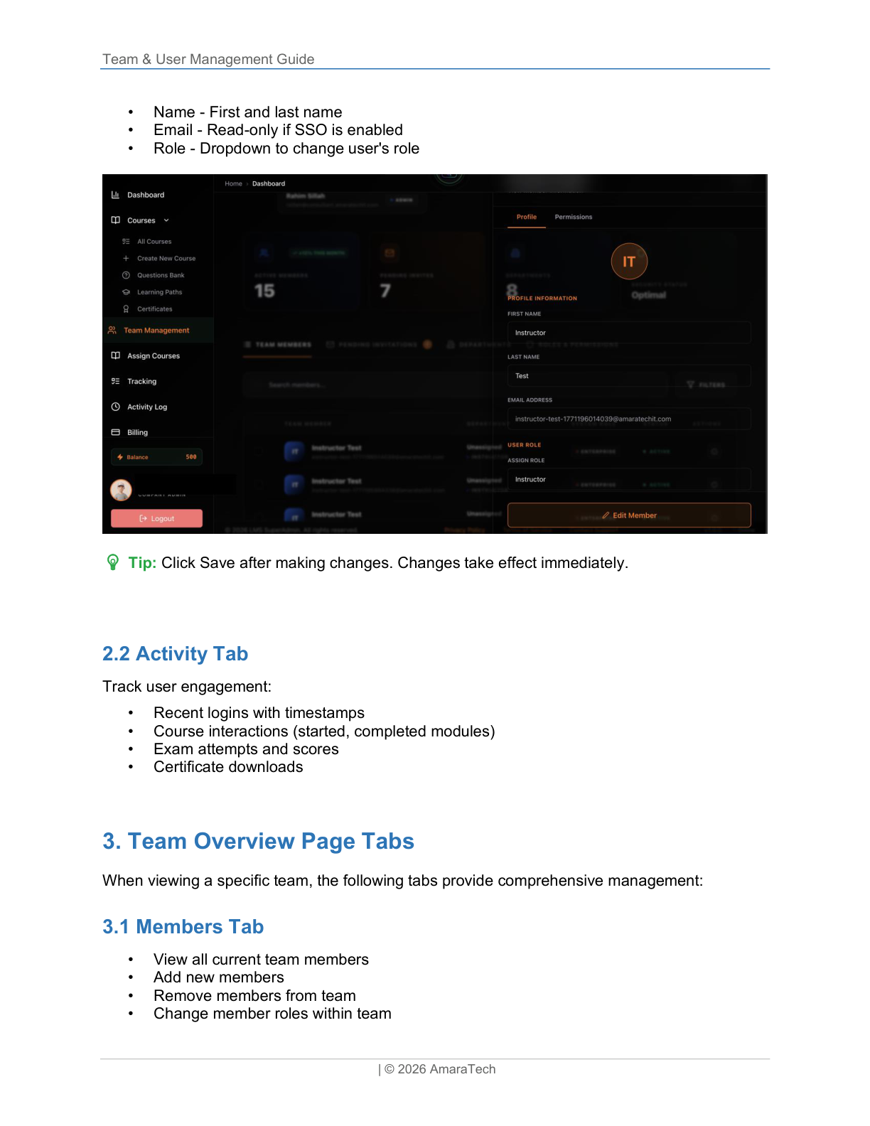 User Profile Sidebar